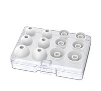 Almohadillas de repuesto de silicona, 12 tapones para los oídos con cancelación de ruido, tapones de silicona para los oídos con funda de almacenamiento portátil para Powerbeats Pro 2 (blanco, 2 SML)