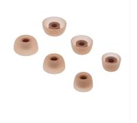 Almohadillas de repuesto de silicona compatibles con auriculares Jabra Elite 5, Elite 7, Elite 7 Active, Elite 8, Active y Active (3 pares), color marrón, S, M, L