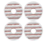 Almohadillas De Repuesto For Mopa Vileda Clean Spin, Cabezal Lavable De Microfibra For Limpieza De Pisos.(4 Red)