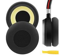 Almohadillas de Repuesto Geekria, compatibles con Jabra Evolve 65MS/65UC/40/40UC/40MS/30IIUC/20SEUC, para Auriculares, Cojines para Las Orejas, Piezas de reparación (Negro)