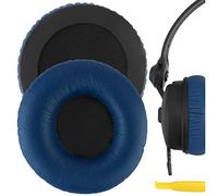 Almohadillas de Repuesto Geekria compatibles con Sennheiser HD25/HD25SP/HD25Lite/HD25Plus/HD25Limited 75th Anniversary Edition, guía en vídeo, Azul
