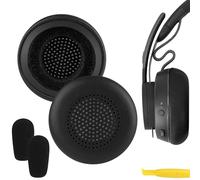 Almohadillas de Repuesto Geekria para Logitech Zone Wireless Plus y Zone 900 (excluye Zone Wired, 750, Zone Wireless 2), Cojines para los oídos con guía de Video de instalación (Negro)