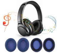 Almohadillas de repuesto Jixopn1Pair de espuma viscoelástica y cuero proteico compatibles con Anker Soundcore Life2Q20Q20+ Q20I Q20BT