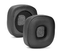 Almohadillas de repuesto Major 4 para auriculares inalámbricos Marshall Major IV con piel de proteína y espuma viscoelástica, pieza de reparación (negro)