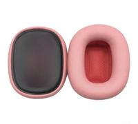 Almohadillas de repuesto para AirPods Max, almohadillas de espuma viscoelástica de cuero proteico, suaves y cómodas, color negro (D)