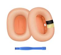 Almohadillas de Repuesto para AirPods MAX Auriculares de MMOBIEL - Premium - Memory Foam y Mesh Fabric Almohadilla Auriculares con Capa de Silicona - Cascos Cojines - Naranja