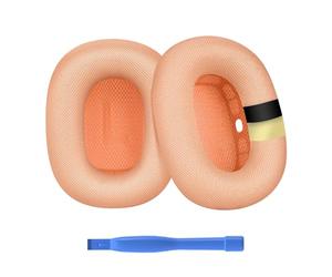 Almohadillas de Repuesto para AirPods MAX Auriculares de MMOBIEL - Premium - Memory Foam y Mesh Fabric Almohadilla Auriculares con Capa de Silicona - Cascos Cojines - Naranja