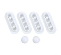 Almohadillas de repuesto para asiento de inodoro a prueba de golpes para asientos compatibles con ABS + TPE, 6 piezas grises (4 asientos + 2 cubiertas superiores)