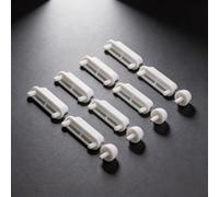 Almohadillas de repuesto para asiento de inodoro, paquete de 12 topes silenciosos blancos, kit de plástico antideslizante (un juego de 12)