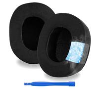 Almohadillas de repuesto para Audio-Technica M50X M50xBT2 M40X M70X MSR7 MSR7NC MSR7BK MSR7GM Almohadillas de repuesto para auriculares, fundas para auriculares (gel refrigerante/negro)