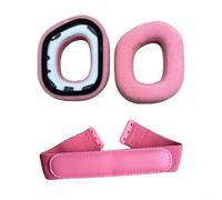 Almohadillas de repuesto para auriculares Corsair Hs80 Max/Hs 80 RGB con cable USB/inalámbricos, almohadillas y diadema con espuma de aislamiento de ruido de alta densidad (rosa)