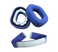 Almohadillas de repuesto para auriculares Corsair Hs80 Max/Hs 80 RGB con cable USB/inalámbricos, almohadillas y diadema con espuma de aislamiento de ruido de alta densidad (azul)