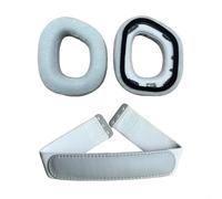 Almohadillas de repuesto para auriculares Corsair Hs80 Max/Hs 80 RGB con cable USB/inalámbricos, almohadillas y diadema con espuma de aislamiento de ruido de alta densidad (gris)