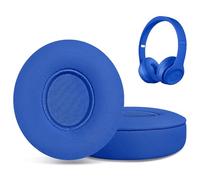 Almohadillas de repuesto para auriculares inalámbricos Beats Solo 2 y Solo 3, almohadillas para los oídos, almohadillas para auriculares, cubierta con piel de proteína suave, color azul