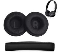 Almohadillas de Repuesto para Auriculares JBL, 1 par Almohadillas y 1 Pcs Diadema de Repuesto para Auriculares JBL Tune600 T500BT T450 T450BT JR300BT con Espuma Viscoelástica, 70mm (Negro)