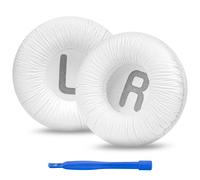 Almohadillas de repuesto para auriculares JBL JR300/300BT, T450BT/500BT, Tune500/500BT/510BT (piel sintética/blanco)