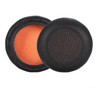 Almohadillas de repuesto para auriculares Plantronics para auriculares Blackwire 5200 5210 5220 7225 - Cojines de piel de proteína suave, color rojo y naranja (C)