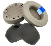 Almohadillas de repuesto para auriculares Sony WH-1000XM5 XM4 XM3 XM2 MDR-1000X, piel de proteína suave, almohadillas con cubierta para patillas, color negro (F)
