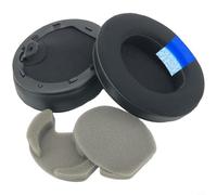 Almohadillas de repuesto para auriculares Sony WH-1000XM5 XM4 XM3 XM2 MDR-1000X, piel de proteína suave, almohadillas con cubierta para patillas, color negro (M)