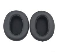 Almohadillas de repuesto para auriculares Sony WH-XB900N con aislamiento de ruido, piel de proteína, piezas mejoradas, color azul (negro)