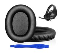 Almohadillas de Repuesto para HyperX Cloud Stinger/Cloud Flight/CloudX/Cloud II/Cloud III/Cloud Alpha/Cloud Core/Mix Auriculares, Espuma Viscoelástica de Aislamiento de Ruido y Proteína Suave, Negro