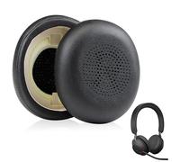 Almohadillas de Repuesto para Jabra Evolve2 65 (65MS 65UC USB)/Elite 45h Auriculares inalámbricos de oído, Almohadillas de Cuero de Proteína más Suave (Negro)