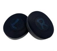 Almohadillas de repuesto para Jabra para Elite 45h Evolve2 65 UC para ms - Exactas para cojines de piel suave al tacto para auriculares de oficina, color negro, 100 x 25 mm (A)