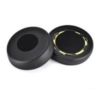 Almohadillas de repuesto para Jabra para evolve 75 UC para ms SE - Cojines de cuero de proteína suave con espuma viscoelástica para aislamiento de ruido y comodidad - Par negro (B)