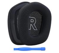 Almohadillas de Repuesto para Logitech G733 / G335 Lightspeed Wireless Gaming Auriculares de MMOBIEL - Mesh Fabric Almohadilla Auriculares - Cascos Cojines - Negro