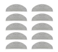 Almohadillas de repuesto para mopa Cecotec para robot limpiador Conga 9090 AI - Paños de repuesto de microfibra para mopa húmeda y seca de madera dura para azulejos, juego de 10 unidades (paquete de