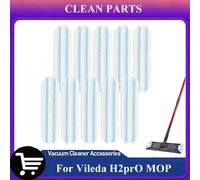 Almohadillas de repuesto para mopa Vileda H2prO / 0-Cedar H2prO, accesorios de microfibra plana lavables y reutilizables para mopa plana 10 PCS