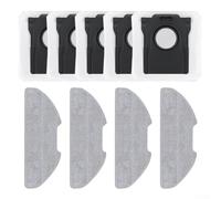 Almohadillas de repuesto para mopa y bolsas de polvo para Dreame para d20 para Plus Air F21 L30s - 4 paños y 5 bolsas, kit de microfibra lavable de alta succión compatible con robot aspirador