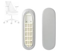 Almohadillas de repuesto para silla de oficina Herman Miller Sayl, reposabrazos fijo y ajustable en altura, vinilo gris claro (1 par)