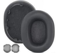Almohadillas de repuesto para Sony WH-1000XM5, almohadillas de piel sintética para un ajuste cómodo, aislamiento de ruido, fácil instalación, paquete de 2 (negro), negro (negro (negro (negro (Bla(Bla