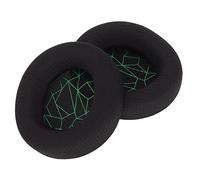 Almohadillas de Repuesto para SteelSeries Arctis 3 5 7, para Arctis 9, para Arctis 1, para Arctis Pro, Almohadillas para Orejas de Espuma Viscoelástica,(Almohadillas Negras con serigrafía Verde)