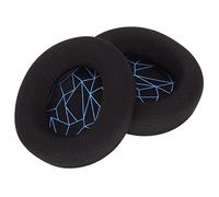 Almohadillas de Repuesto para SteelSeries Arctis 3 5 7, para Arctis 9, para Arctis 1, para Arctis Pro, Almohadillas para Orejas de Espuma Viscoelástica,(Almohadillas Negras serigrafía Azul)