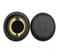 Almohadillas de repuesto prémium para Jabra Evolve2 40 para ms y Elite 45h, cojines de espuma de alta densidad para aislamiento de ruido, piezas de cuero proteico de 100 x 25 mm (B)
