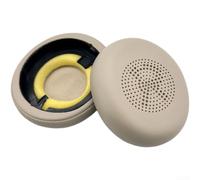 Almohadillas de repuesto prémium para Jabra Evolve2 40 para ms y Elite 45h, cojines de espuma de alta densidad para aislamiento de ruido, piezas de cuero proteico de 100 x 25 mm (F)
