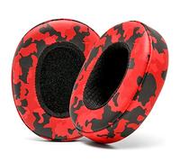 Almohadillas de Repuesto WC para Auriculares supraaurales Skullcandy Hesh 3 y Crusher, Fabricadas por Wicked Cushions | Mayor Durabilidad, Grosor, Comodidad y Aislamiento del Ruido| Red Camo