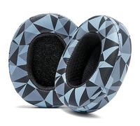 Almohadillas de Repuesto WC para Auriculares supraaurales Skullcandy Hesh 3 y Crusher, Fabricadas por Wicked Cushions | Mayor Durabilidad, Grosor, Comodidad y Aislamiento del Ruido | Geo Grey