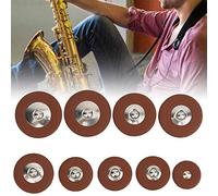 Almohadillas de Saxofón Soprano de, Juego de 28 Almohadillas para Saxofón, Almohadillas de Cuero para Saxofón Soprano, Accesorios de Rendimiento, Accesorio de Repuesto para