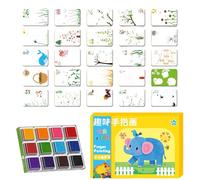 Almohadillas de sello para niños, almohadilla de pintura lavable para dedos, juegos de herramientas de pintura artística para niños, bebé, escuela, aula, fiesta, manualidades, decoración, cerámica