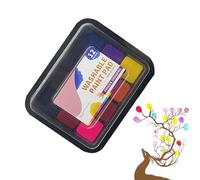 Almohadillas de sellos para niños, almohadillas de tinta para sellos | Almohadillas de tinta lavables Almohadilla de tinta para huellas dactilares de 12 colores | Almohadilla de tinta de