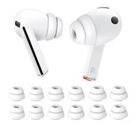 Almohadillas de silicona compatibles con Samsung Buds3 Pro 2024 con tamaños S, M, L para una mejor escucha y comodidad (negro)