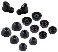 Almohadillas de silicona de repuesto para auriculares Beats Studio Buds, 6 pares S/M/L de 3 tamaños, color negro