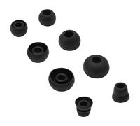 Almohadillas de silicona de repuesto para auriculares inalámbricos Powerbeats 2 / Powerbeats 3 Monsterbeats Beats by dre - Juego de 8 (negro) de 5,5 a 6,5 mm