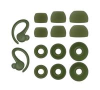 Almohadillas de silicona de repuesto para auriculares JLab Go Sport+/ Go Air Sport, ajuste seguro, 6 pares (S/M/L), color verde