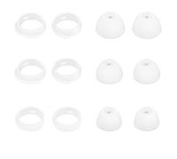 Almohadillas de silicona para auriculares Galaxy Buds, kit de ganchos de repuesto compatibles con auriculares Samsung Galaxy Buds SM-R170, puntas blancas para auriculares y ganchos para los oídos S M