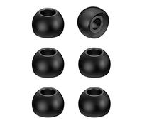 Almohadillas de Silicona para Auriculares, Set de 6 Recambios In-Ear de Tamaño Universal Estándar en 2 Colores y 3 Tallas - Gomas JVC EP-FX2L-B (Negro)