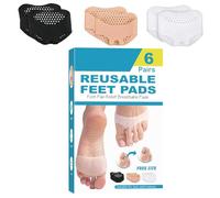 Almohadillas de silicona para el metatarso para mujer, 6 pares de almohadillas para el metatarso, separador de dedos, almohadillas para antepié, plantillas correctoras de masaje de pies, diseño
